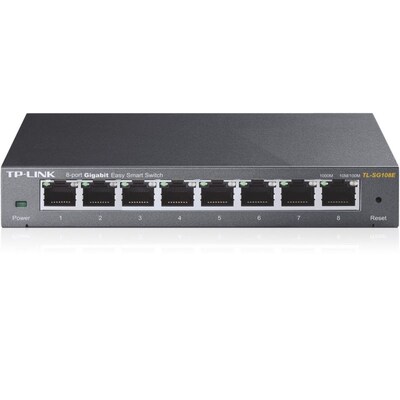 ST LINK günstig Kaufen-TP-LINK TL-SG108E 8x Port Desktop Gigabit Smart Switch Metall IGMPv3. TP-LINK TL-SG108E 8x Port Desktop Gigabit Smart Switch Metall IGMPv3 <![CDATA[• 8 Gigabit-RJ45-Ports mit Autoabstimmung und Auto-MDI/MDIX • Netzüberwachung, Trafficpriorisierung un