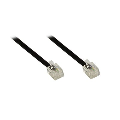 Rot+Schwarz günstig Kaufen-Good Connections Western Verbindungskabel 3m RJ11 zu RJ11 schwarz. Good Connections Western Verbindungskabel 3m RJ11 zu RJ11 schwarz <![CDATA[• ISDN-Kabel • Anschlüsse: RJ11-Stecker und RJ11-Stecker • Farbe: schwarz, Länge: 3,0m • passend für: 