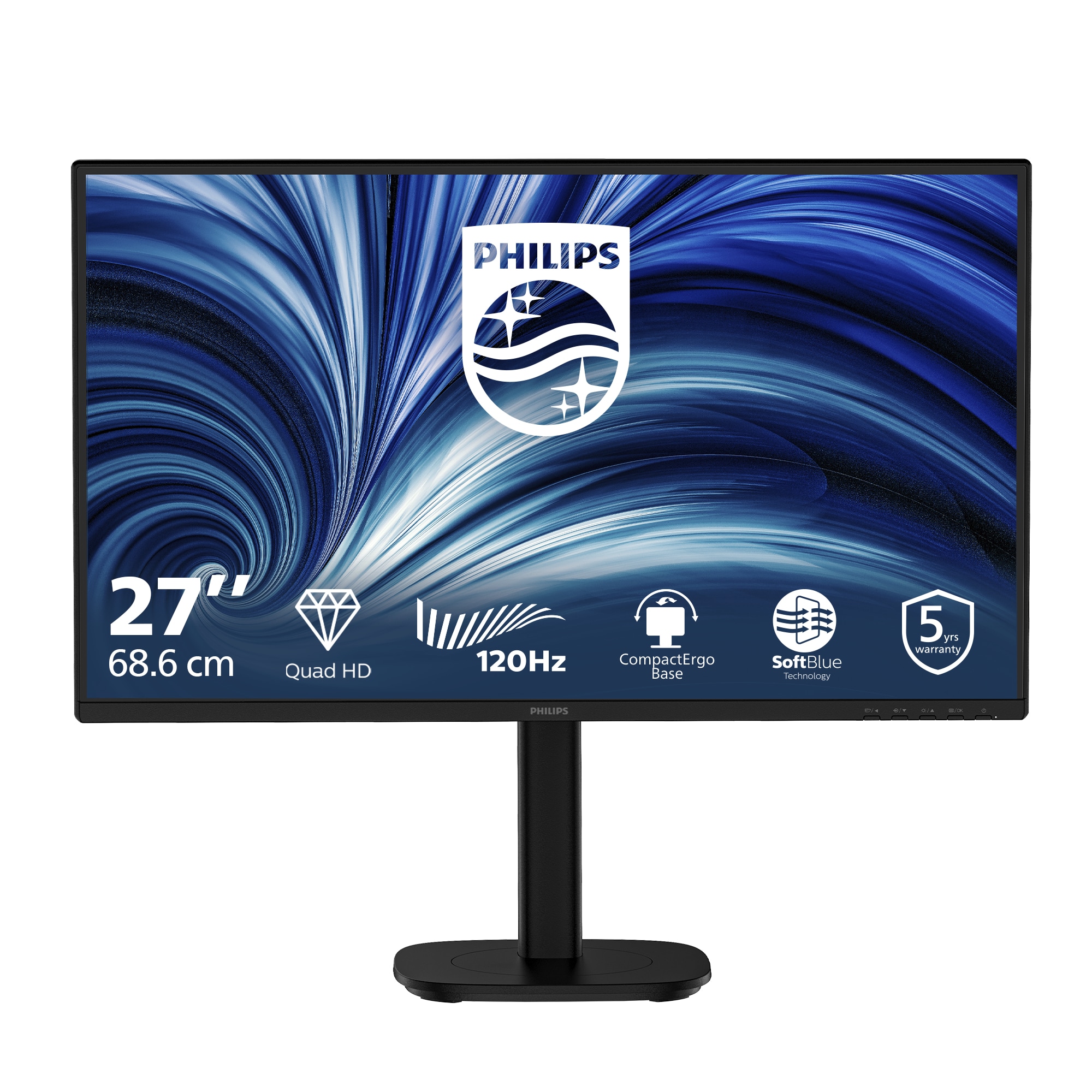 Philips 27B2N3500 27 Zoll - Office Monitor IPS, QHD, 120 Hz, 4ms GtG, 2x HDMI, DP - Bild 3
