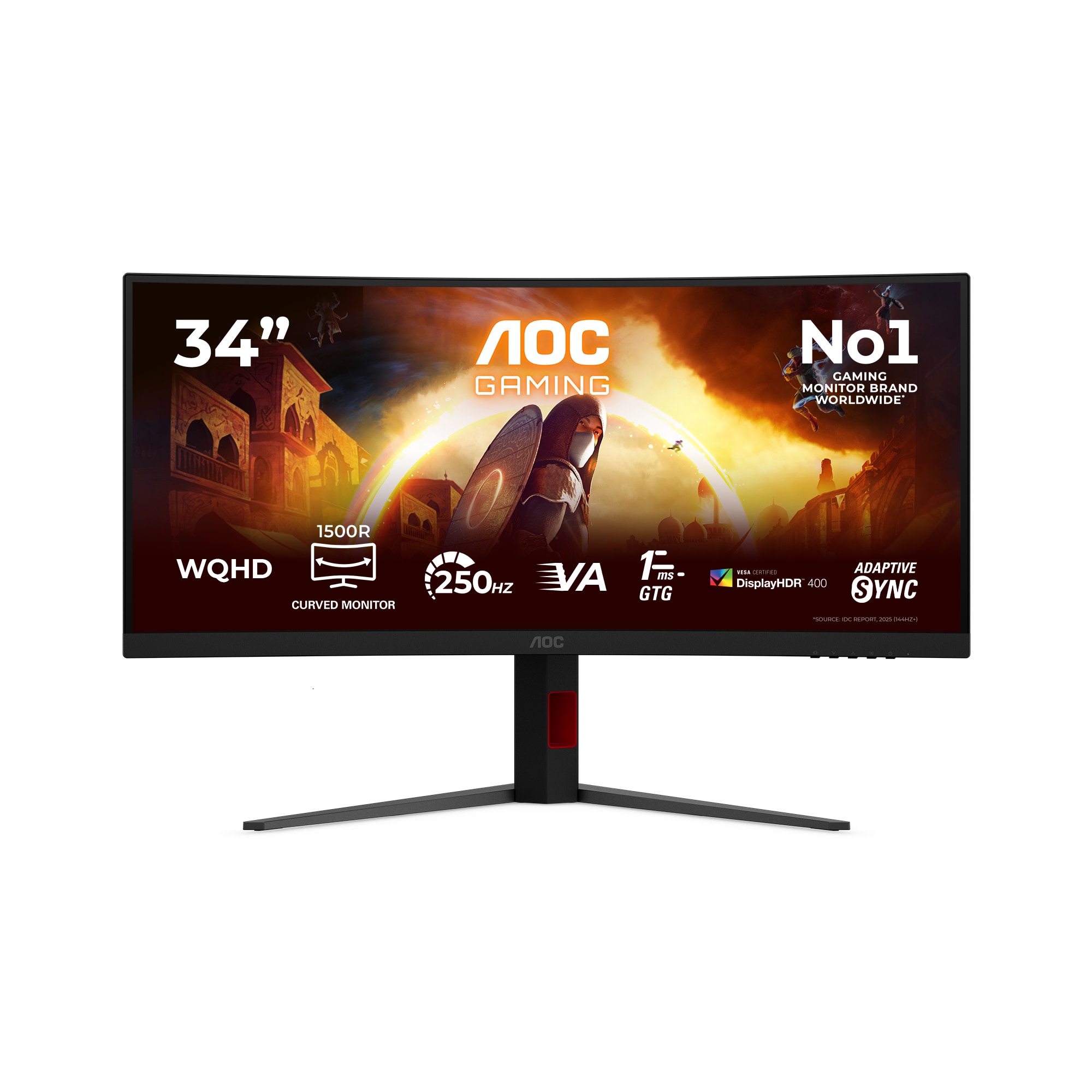 AOC Gaming G4 CU34G4ZCA 34 Zoll UWQHD Fast VA Panel 21:9 250 Hz Curved Gaming Monitor
