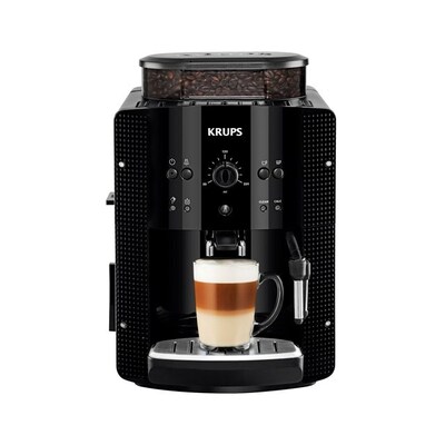 Kaffees um günstig Kaufen-Krups EA 8108 Espresso-Kaffee-Vollautomat Schwarz. Krups EA 8108 Espresso-Kaffee-Vollautomat Schwarz <![CDATA[• ohne Display • Programmierung aller Kaffeespezialitäten • Milchschaumgetränke auf Knopfdruck • Kegelmahlwerk • Automatische Spül- 