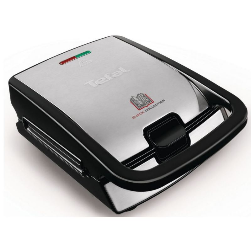 Tefal SW 852D Waffeleisen Snack Collection Schwarz/Edelstahl