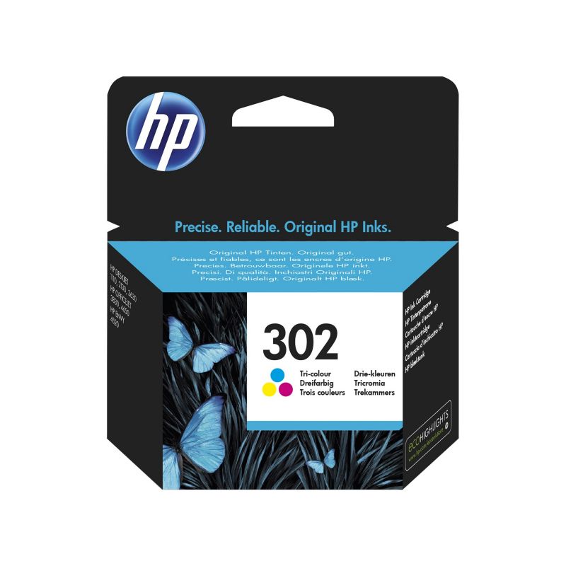 HP F6U65AE Original Druckerpatrone 302 farbig Cyan Magenta Gelb ca. 165 Seiten