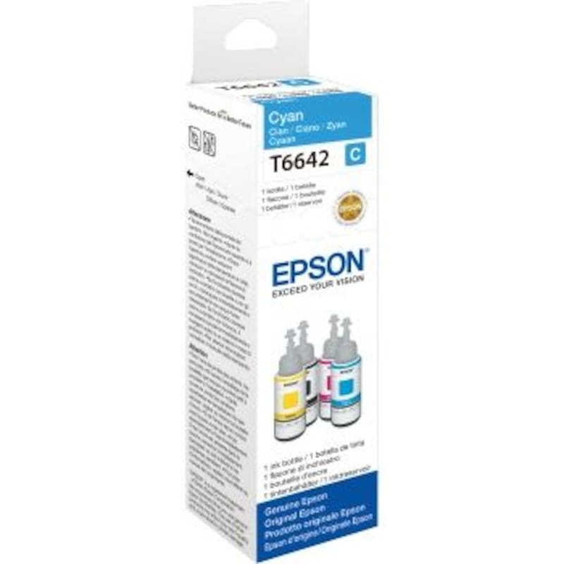 Epson 664 Original Tintenbehälter Cyan für EcoTank 70ml 7.500 Seiten T6642