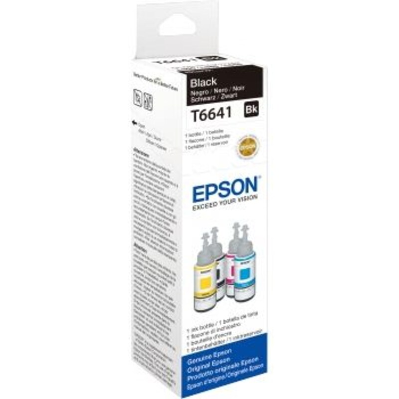 Epson 664 Original Tintenbehälter Schwarz für EcoTank 70ml 4.500 Seiten T6641