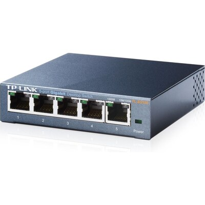 Metall im günstig Kaufen-TP-LINK TL-SG105 5x Port Desktop Gigabit Switch Metall. TP-LINK TL-SG105 5x Port Desktop Gigabit Switch Metall <![CDATA[• 5 Gigabit-RJ45-Ports mit Autoabstimmung und Auto-MDI/MDIX • Flusskontrolle nach IEEE802.3x für zuverlässige Datenübertragung 