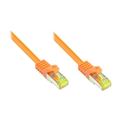 Orange günstig Kaufen-Good Connections Patchkabel mit Cat. 7 Rohkabel S/FTP 0,15m orange. Good Connections Patchkabel mit Cat. 7 Rohkabel S/FTP 0,15m orange <![CDATA[• Mit Rastnasenschutz (RNS®) • Rohkabel nach Cat. 7 Vorgaben gefertigt • 2x geschirmte RJ45 Cat. 6A Stec