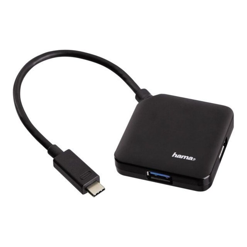 Hama USB 3.1 Type-C Hub 1:4 bus-powered schwarz 135750