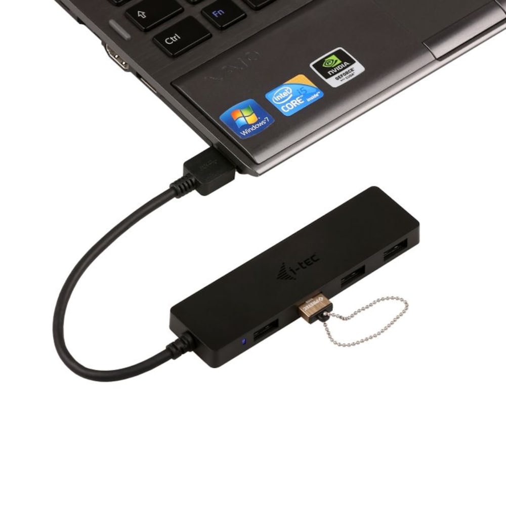 i-tec USB HUB 4 port USB 3.0 passiv ohne Netzadapter schwarz