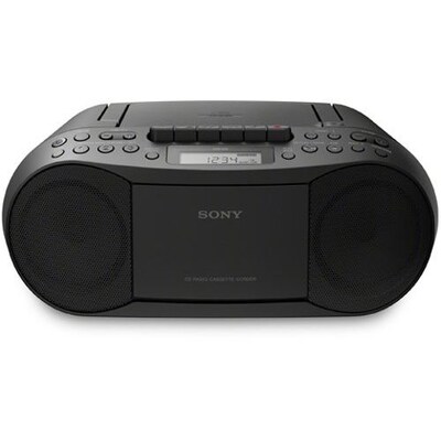 radio set günstig Kaufen-Sony CFD-S70B Boombox CD Kassette Radio schwarz. Sony CFD-S70B Boombox CD Kassette Radio schwarz <![CDATA[• UKW Boombox • Empfangsart: UKW - AM - Audio-Eingang, MP3-Wiedergabe, • Wiedergabe von: CD - • Senderspeicher: 30 - Wecker  - Display mit Uh