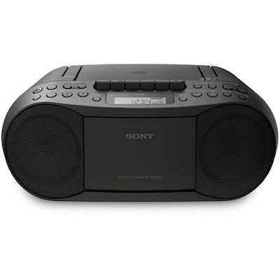 Wecker Radio günstig Kaufen-Sony CFD-S70B Boombox CD Kassette Radio schwarz. Sony CFD-S70B Boombox CD Kassette Radio schwarz <![CDATA[• UKW Boombox • Empfangsart: UKW - AM - Audio-Eingang, MP3-Wiedergabe, • Wiedergabe von: CD - • Senderspeicher: 30 - Wecker  - Display mit Uh