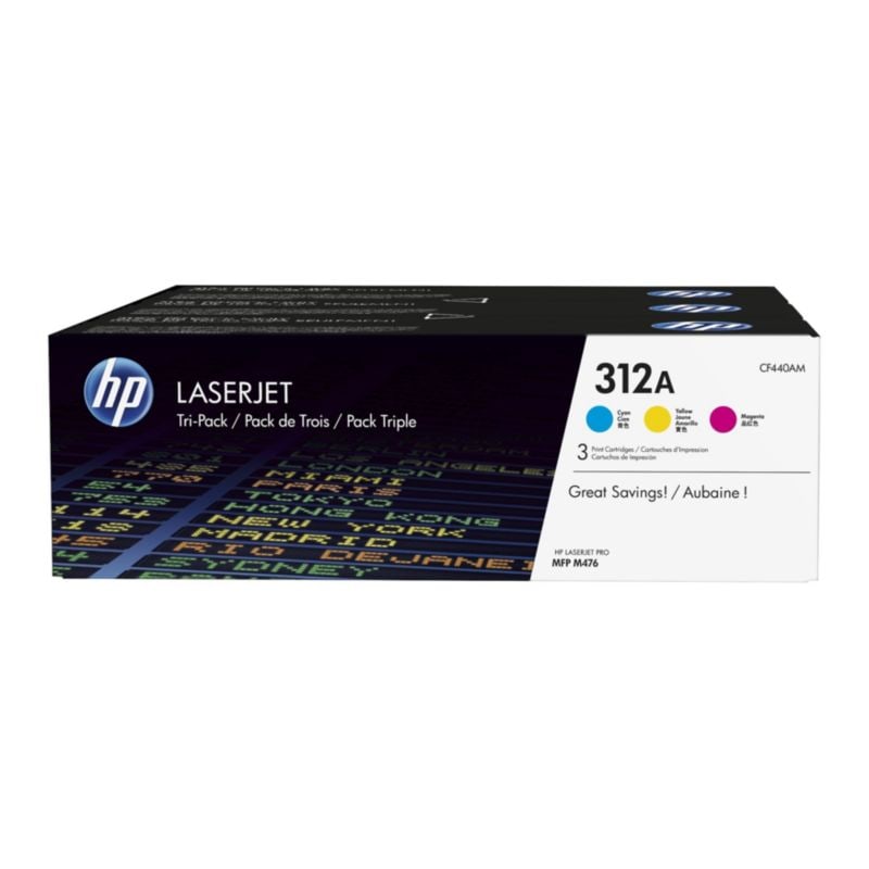 Toner gelb günstig Kaufen-HP CF440AM / 312A Original Toner Multipack (C, M, Y) für ca. 2.700 Seiten. HP CF440AM / 312A Original Toner Multipack (C, M, Y) für ca. 2.700 Seiten <![CDATA[• HP312A Tonerkartusche (CF440AM) • Farbe: Cyan, Magenta, Gelb • Reichweite: 3x je ca. 