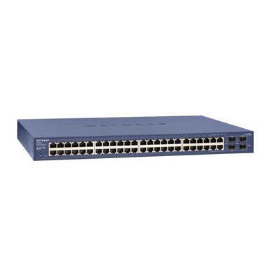 to Be günstig Kaufen-Netgear GS748T ProSafe 48x Smart Gigabit Switch (4x SFP). Netgear GS748T ProSafe 48x Smart Gigabit Switch (4x SFP) <![CDATA[• 48x 1000Base-T, 4x SFP (shared) • Smart Managed L3, Desktop sowie rackmountfähig • MAC-Adressentabelle: 8000 Eintragungen 