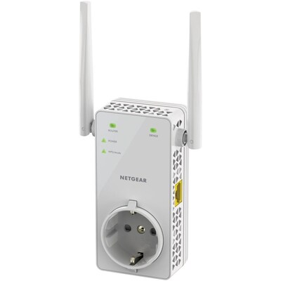 Mit Steckdose günstig Kaufen-Netgear EX6130 AC1200 WLAN Range Extender mit Steckdose. Netgear EX6130 AC1200 WLAN Range Extender mit Steckdose <![CDATA[• Dual-Band-WLAN mit bis zu 1.200 Mbit/s • Unterstützt neue 802.11ac- und b/g/n-WLAN-Geräte • Einfaches Setup dank Taste für