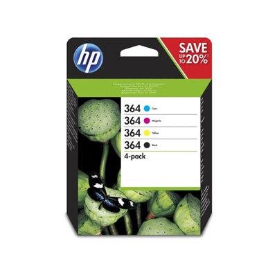 HP 364 Original Value Pack Tintenmultipack schwarz gelb cyan magenta N9J73AE