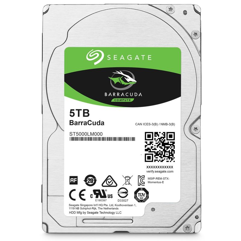 Seagate BarraCuda HDD ST5000LM000 - 5TB 5400rpm 128MB 2.5zoll SATA600