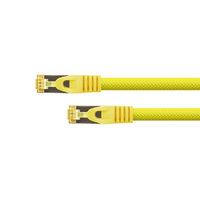 Kabel Cat günstig Kaufen-Python Patchkabel mit Cat.7 Rohkabel S/FTP PiMF halogenfrei 0,5m gelb. Python Patchkabel mit Cat.7 Rohkabel S/FTP PiMF halogenfrei 0,5m gelb <![CDATA[• mit effektivem Rastnasenschutz (RNS)und Nylongeflechtmantel • Verhindert das Wegknicken der Rastnas