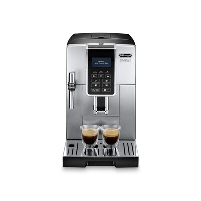 er in günstig Kaufen-DeLonghi ECAM 350.35.SB Dinamica Kaffeevollautomat Silber/Schwarz. DeLonghi ECAM 350.35.SB Dinamica Kaffeevollautomat Silber/Schwarz <![CDATA[• LC-Display mit beleuchteten Symboltasten • Programmierung aller Kaffeespezialitäten • Long-Coffee-Funkti