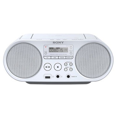 3 Audio  günstig Kaufen-Sony ZS-PS50W CD-Boombox AM/FM mit USB weiß. Sony ZS-PS50W CD-Boombox AM/FM mit USB weiß <![CDATA[• UKW Boombox • Empfangsart: UKW - AM - Audio-Eingang, MP3-Wiedergabe, • Wiedergabe von: CD - USB - • 12 Monate Herstellergarantie • Send