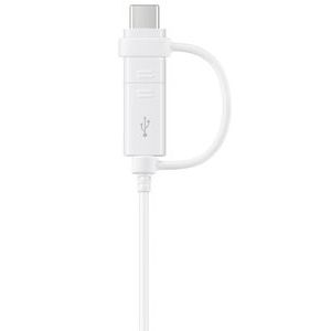 Samsung EP-DG930 2-in-1-Datenkabel microUSB und USB-C, wei&szlig;