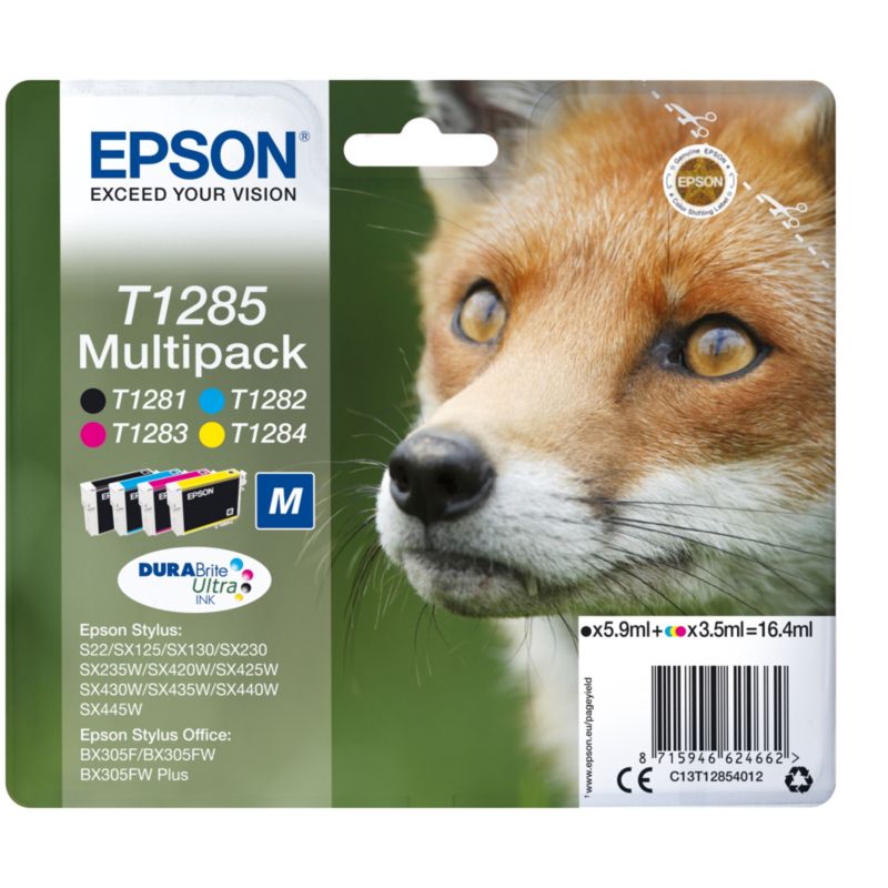 Epson C13T12854012 Druckerpatrone T1285 schwarz, gelb, cyan, magenta Multipack