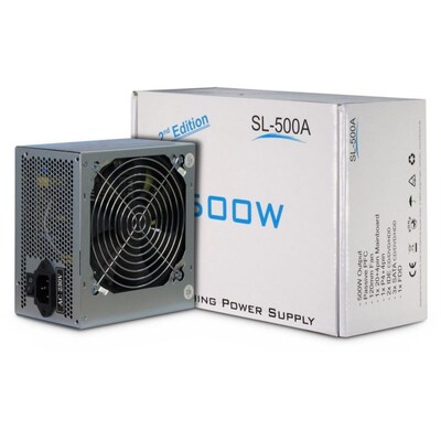 Watt günstig Kaufen-Inter-Tech SL-500 500 Watt ATX-Netzteil PFC 120mm Retail. Inter-Tech SL-500 500 Watt ATX-Netzteil PFC 120mm Retail <![CDATA[• Einstiegsnetzteil mit 500 Watt • 120mm Lüfter • 20+4 Pin, 4+4 pin, 2x IDD, 3x SATA, 1x FDD • Keine PCIe Grafikkartenstro