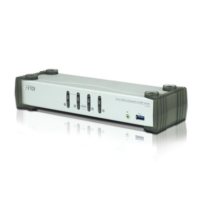 USB Y günstig Kaufen-Aten CS1914 4-Port KVMP Switch DP/Audio/USB3.0. Aten CS1914 4-Port KVMP Switch DP/Audio/USB3.0 <![CDATA[• Einschalterkennung, Audio-Unterstützung • Bis zu 3840x2160 @30Hz • Eingebauter USB 3.0-Hub mit 2 Ports • Kompatibel zu DisplayPort 1.1 und H