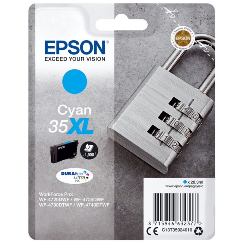 Epson C13T35924010 Druckerpatrone 35XL cyan hohe Kapazit&auml;t