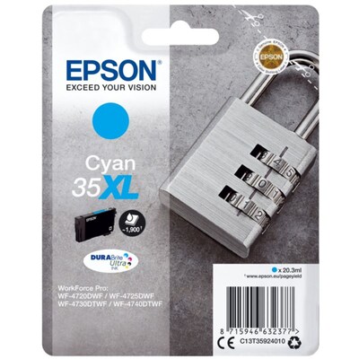 Epson C13T35924010 Druckerpatrone 35XL cyan hohe Kapazität