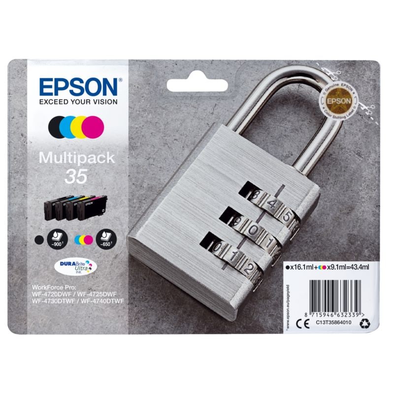 Epson C13T35864010 Tintenmultipack 35 schwarz cyan gelb magenta