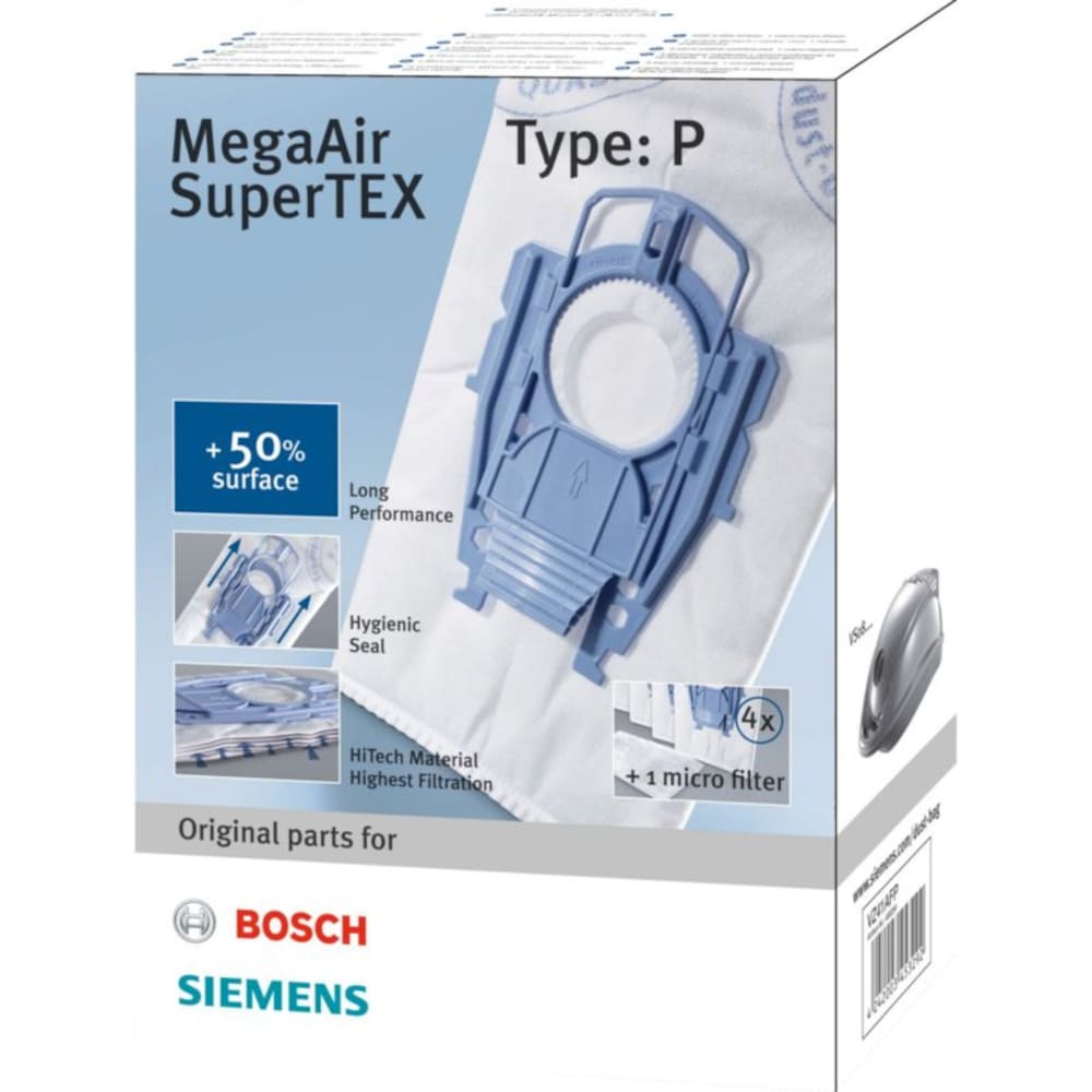 Siemens VZ41AFP MegaAir SuperTEX Staubsaugerbeutel + Filter (4+1)