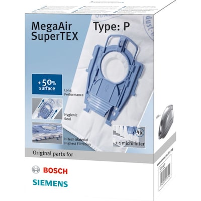 Staubsaugerbeutel Siemens günstig Kaufen-Siemens VZ41AFP MegaAir SuperTEX Staubsaugerbeutel + Filter (4+1) für VS08. Siemens VZ41AFP MegaAir SuperTEX Staubsaugerbeutel + Filter (4+1) für VS08 <![CDATA[• Bis zu 50% längere Nutzungsdauer • Genaue Passform verhindert Verschmutzung im