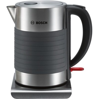 Kabellos,19 günstig Kaufen-Bosch TWK7S05 Wasserkocher kabellos 1,7 Liter grau. Bosch TWK7S05 Wasserkocher kabellos 1,7 Liter grau <![CDATA[• Wasserkocher mit 1,7 Liter Fassungsvermögen • Heizleistung: 2.200 Watt • Herausnehmbarer Kalkfilter - Wasserstandsanzeige (Außen lieg