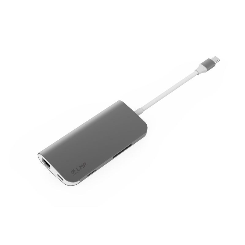 Space günstig Kaufen-LMP 8 Port USB-C mini Dock space grau. LMP 8 Port USB-C mini Dock space grau <![CDATA[• 8-Port USB-C mini Dock • Plug & Play, kein Treiber nötig • Überträgt Audio und Video über HDMI mit bis zu UHD 4K Auflösung]]>. 
