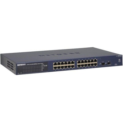 GO UP günstig Kaufen-Netgear GS724Tv4 ProSafe 24-Port Smart Switch (2x SFP). Netgear GS724Tv4 ProSafe 24-Port Smart Switch (2x SFP) <![CDATA[• Web-basierte Verwaltung, IPv6-Verwaltung • IGMP Snooping, v1, v2 und v3 • Auto-Negotiation bei Geschwindigkeits- und Duplexmodi