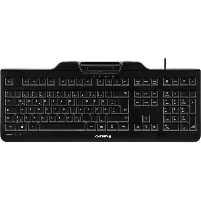 Cherry KC 1000 SC Keyboard mit Smart Card Reader USB schwarz