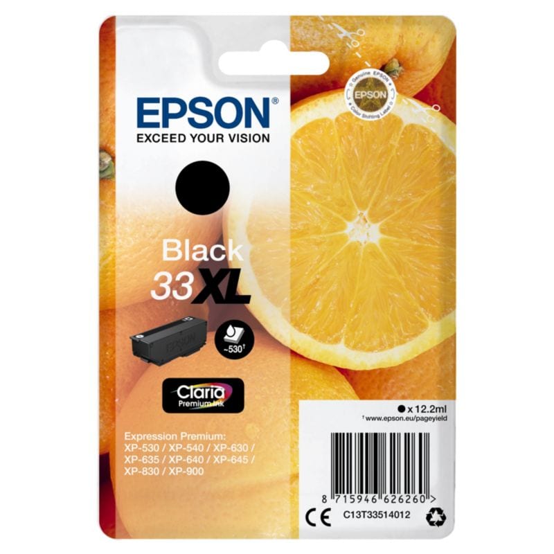 Epson 33XL Original Druckerpatrone Schwarz T3351