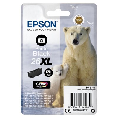 Ka 31 günstig Kaufen-Epson 26XL Original Druckerpatrone Photo Schwarz mit hoher Kapazität T2631. Epson 26XL Original Druckerpatrone Photo Schwarz mit hoher Kapazität T2631 <![CDATA[• Epson Tintenpatrone C13T26314010 / C13T26314012 / C13T26314020 • Farbe: Photo S