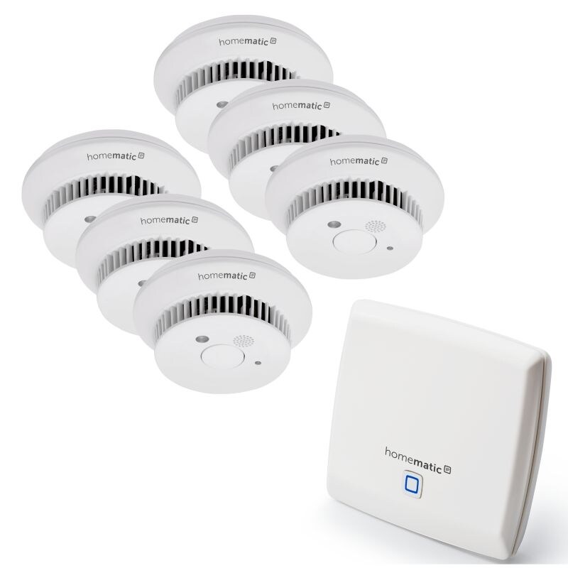Homematic IP Starter Set, 6x Rauchwarnmelder & Access Point