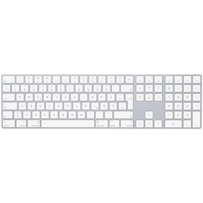 Ziffernblock günstig Kaufen-Apple Magic Keyboard mit Ziffernblock Silber. Apple Magic Keyboard mit Ziffernblock Silber <![CDATA[• Anwendungsbereich: Standard, Nummernblock integriert • Kabellos, Bluetooth • Layout: deutsch • silber, 390g, 10,9 mm x 418 mm x 115 mm (H x B x T