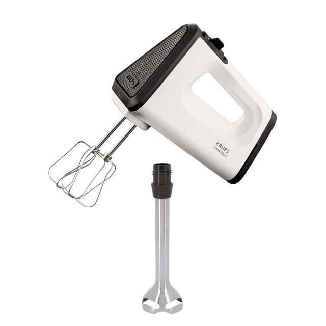 Krups GN 5041 Handmixer mit Turbostufe, 3 Mix 5500 Plus, 500 W, wei&szlig;/schwarz