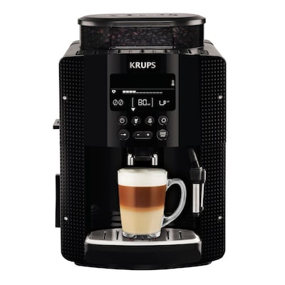 pre war günstig Kaufen-Krups EA 8150 Espresso-Kaffee-Vollautomat Schwarz. Krups EA 8150 Espresso-Kaffee-Vollautomat Schwarz <![CDATA[• Kompakt-Vollautomat der Extraklasse • intuitives Bedienkonzept mit großem LC Display • Kompaktes Design mit hochwertigen Ausstattungsmer