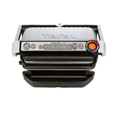 Grill Schwarz günstig Kaufen-Tefal GC712D Optigrill+ Edelstahl / schwarz. Tefal GC712D Optigrill+ Edelstahl / schwarz <![CDATA[• Sensor-Technologie: automatische Anpassung der Temperatur • Lichtindikator und akkustisches Signal zeigen Garzustand an • 6 voreingestellte Grillprog