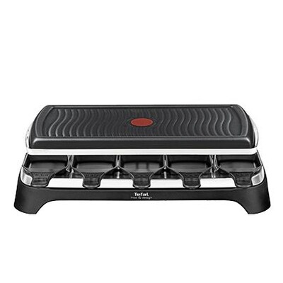 Tefal RE 4588 Raclette-Grill für 10 Personen Schwarz/Edelstahl