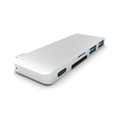 kompakte günstig Kaufen-Satechi USB-C Passthrough Hub Silber für Macbook 12". Satechi USB-C Passthrough Hub Silber für Macbook 12" <![CDATA[• edles Design & hochwertige Qualität • kompakte Bauform • perfekte Ergänzung für Ihr 12
