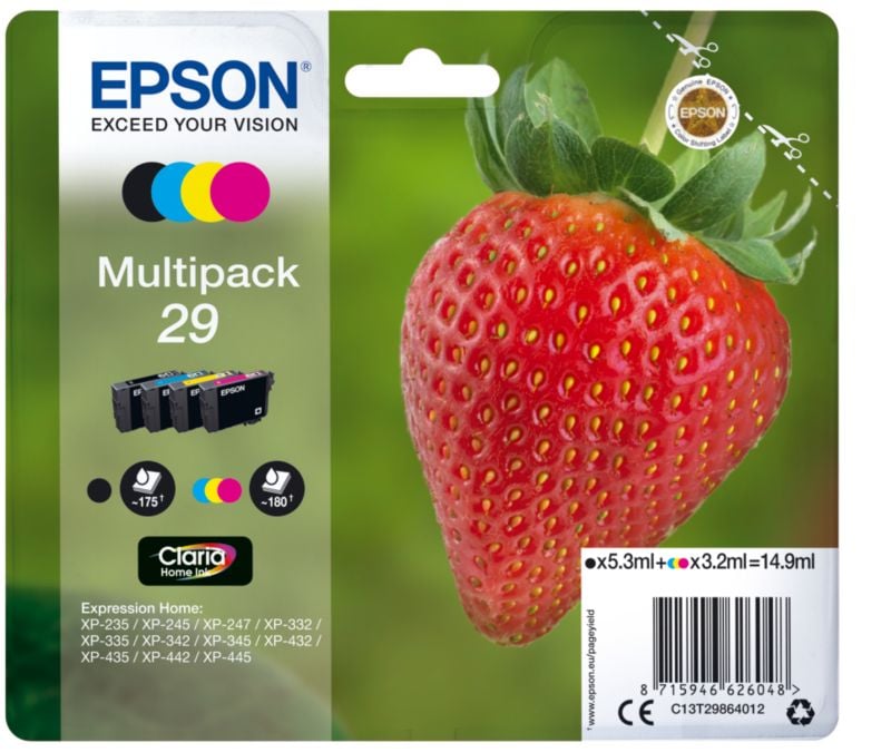 Epson C13T29864010 Tintenmultipack 29 schwarz cyan gelb magenta