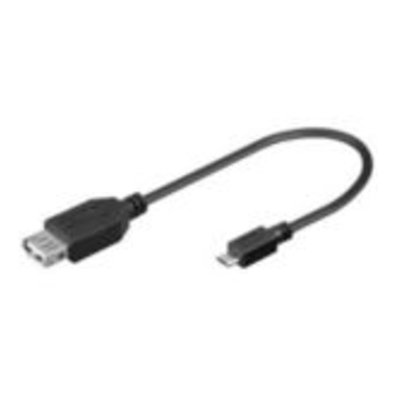 Good Connections USB 2.0 Adapterkabel 0,2m Bu. A zu St. micro B OTG schwarz