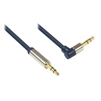 Good Connections 3,5mm Klinkenkabel 0,5m Stecker zu Winkel Stecker dunkelblau