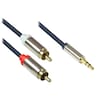 Good Connections 3,5mm Klinkenkabel 5m Stecker zu 2x RCA Stecker dunkelblau