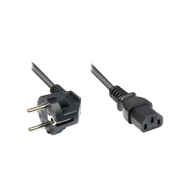 Good Connections Netzkabel 3m Schutzkontakt-Stecker zu Kaltgeräte-Buchse schwarz